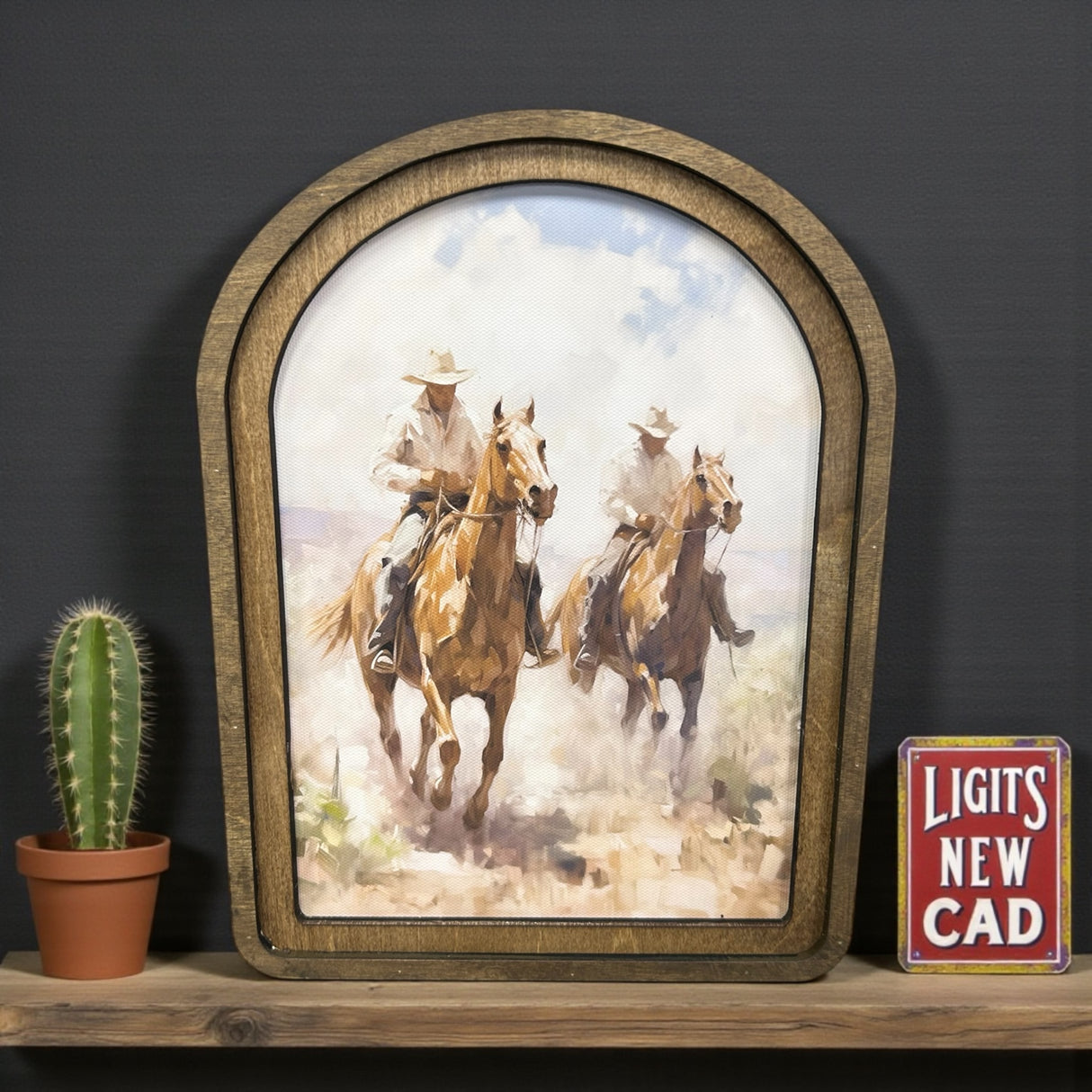 Arch Top Cowboys Ride Canvas Photo