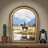Arch Top Watercolor Cowboy Canvas Photo