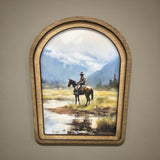 Arch Top Watercolor Cowboy Canvas Photo