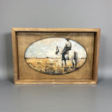 Box Frame White Horse Canvas Photo