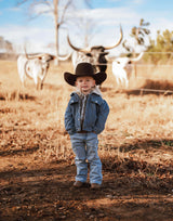 Chocolate Felt Youth Cowboy Hat