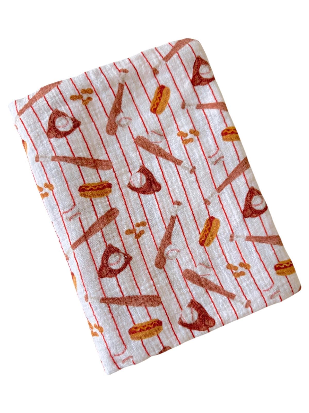 Take Me Out to the Ball Game Muslin Swaddle Blanket