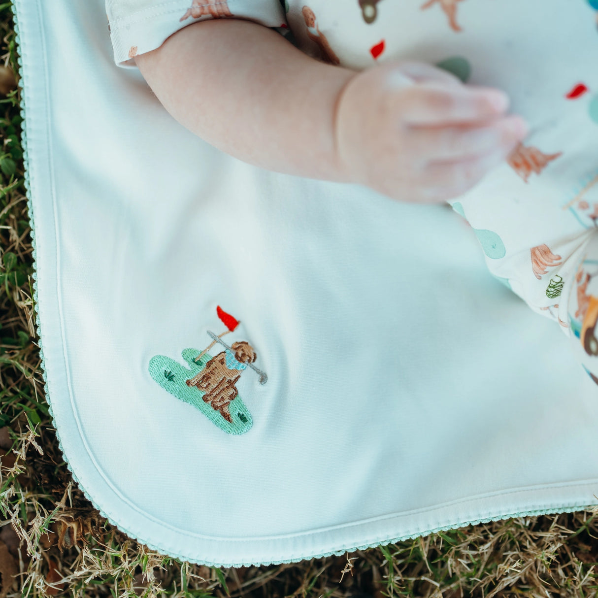 Golf Dog Pip Embroidered Blanket