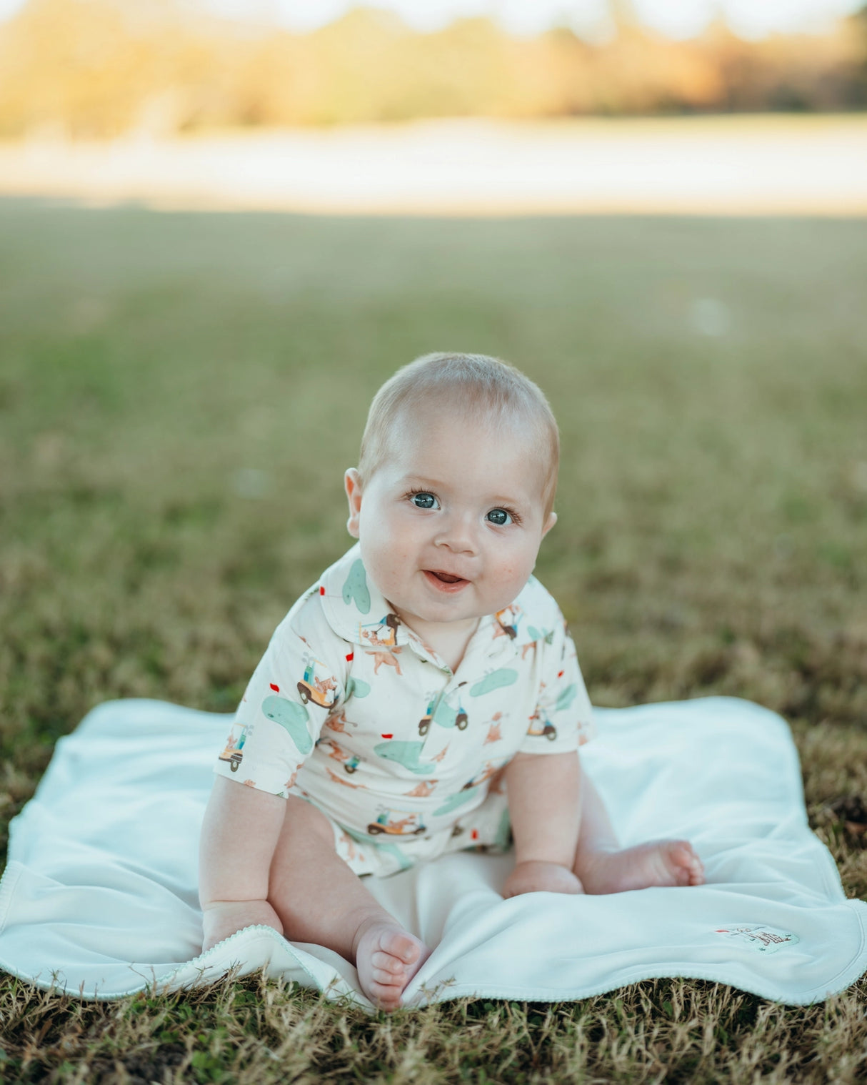 Barks & Birdies Polo Bamboo Romper