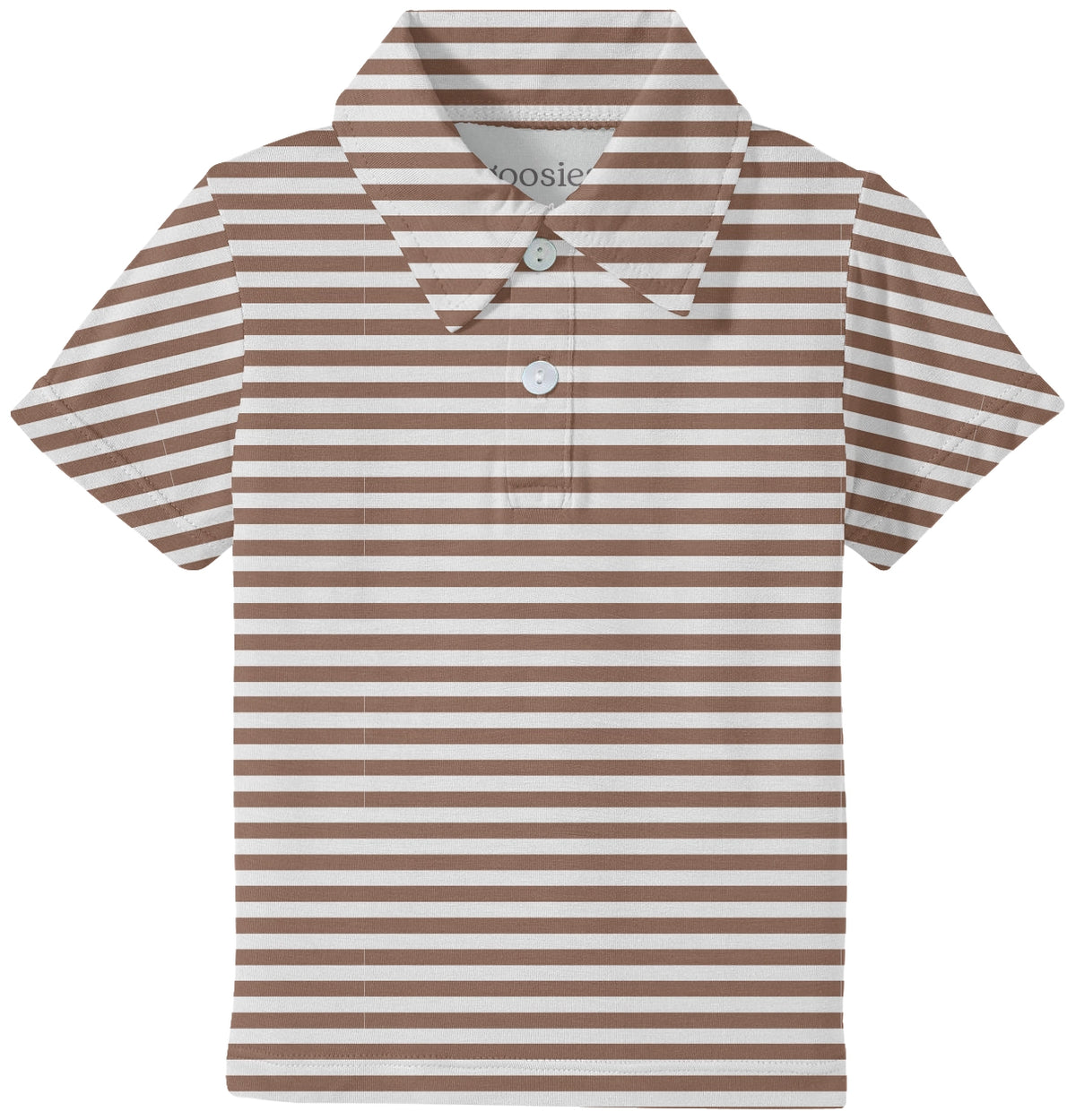 Chocolate Stripes Bamboo Toddler Polo