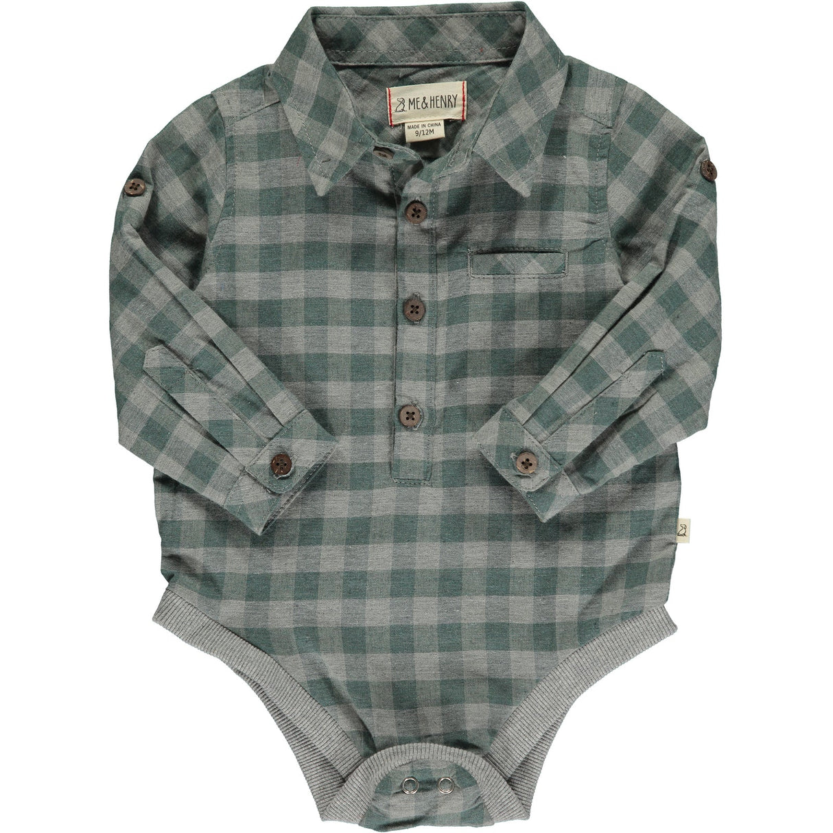 Sage Plaid Onesie