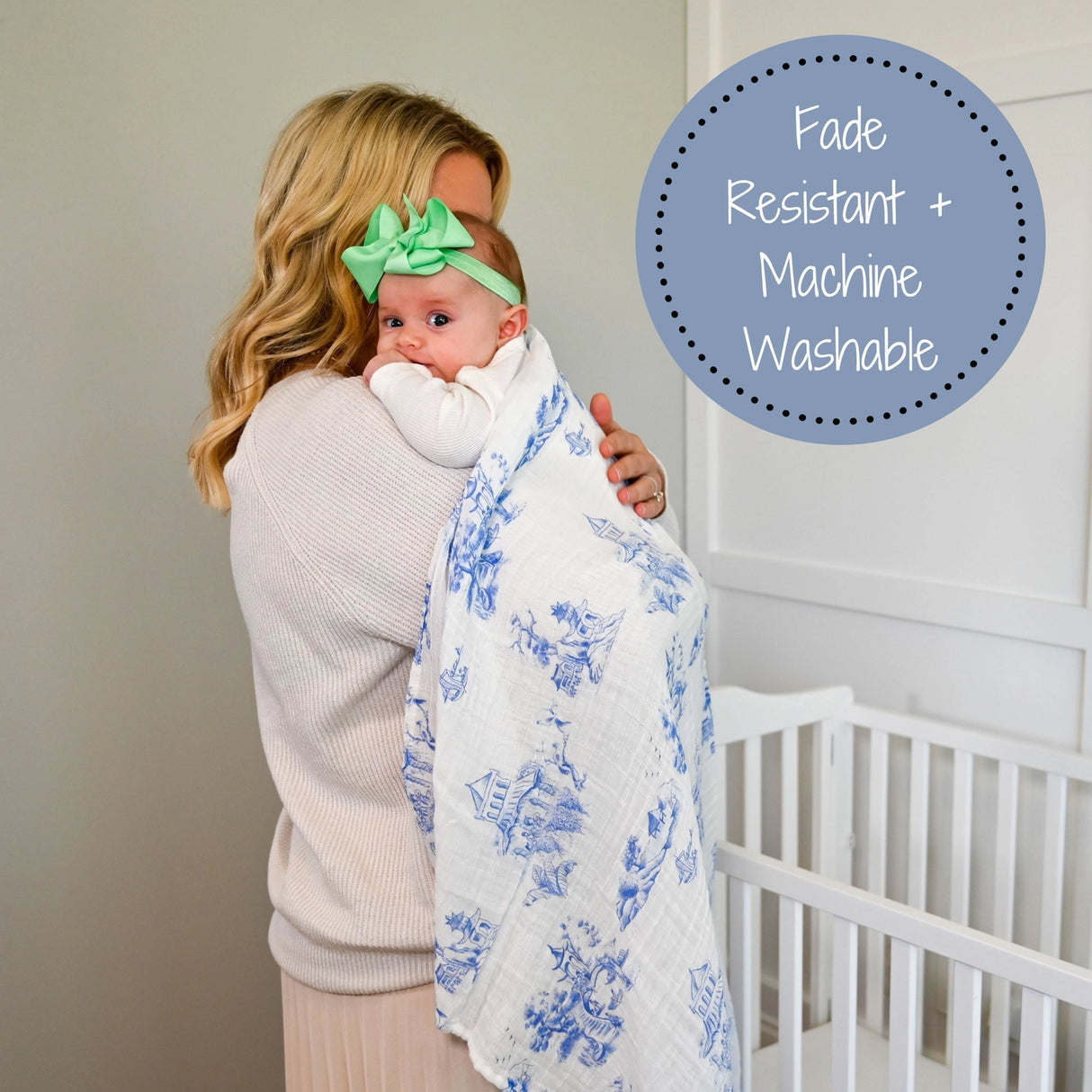 Chinoiserie Muslin Swaddle