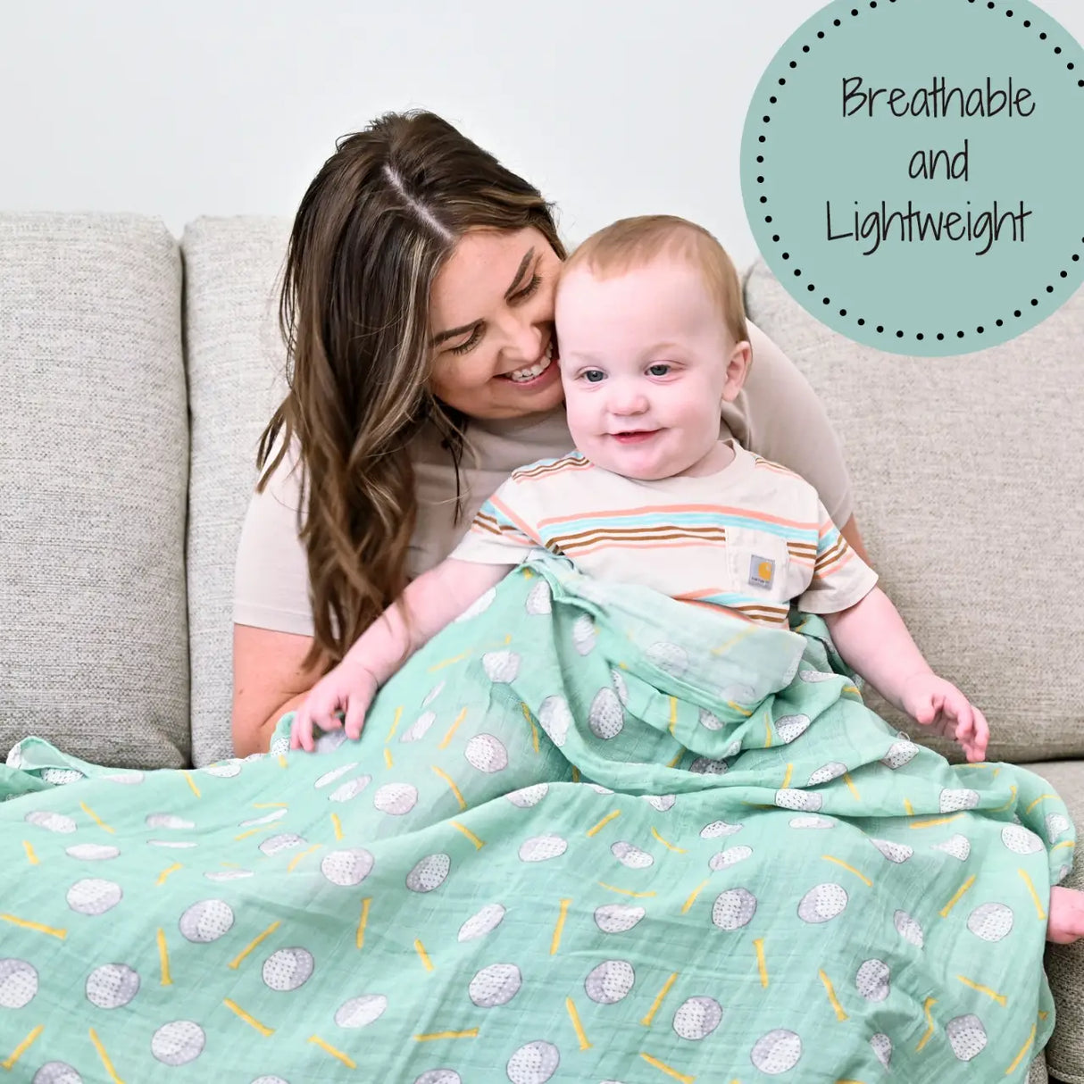 Hole in One Muslin Swaddle
