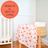 Pink Boots Cotton Muslin Swaddle