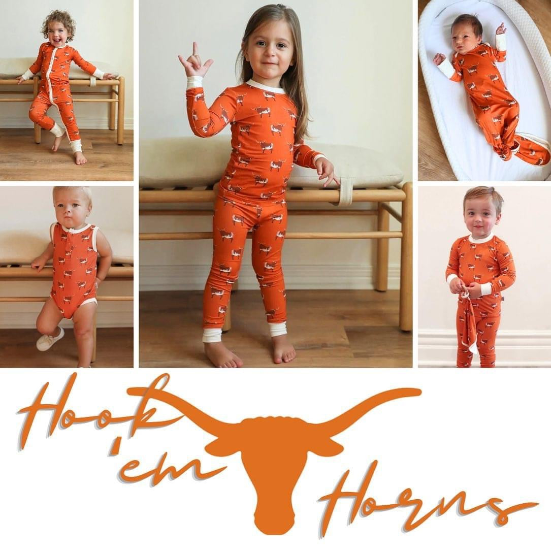 Longhorn Henley Onesie