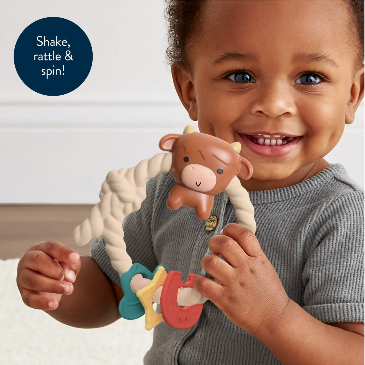 Highland Cow Teether Rattle