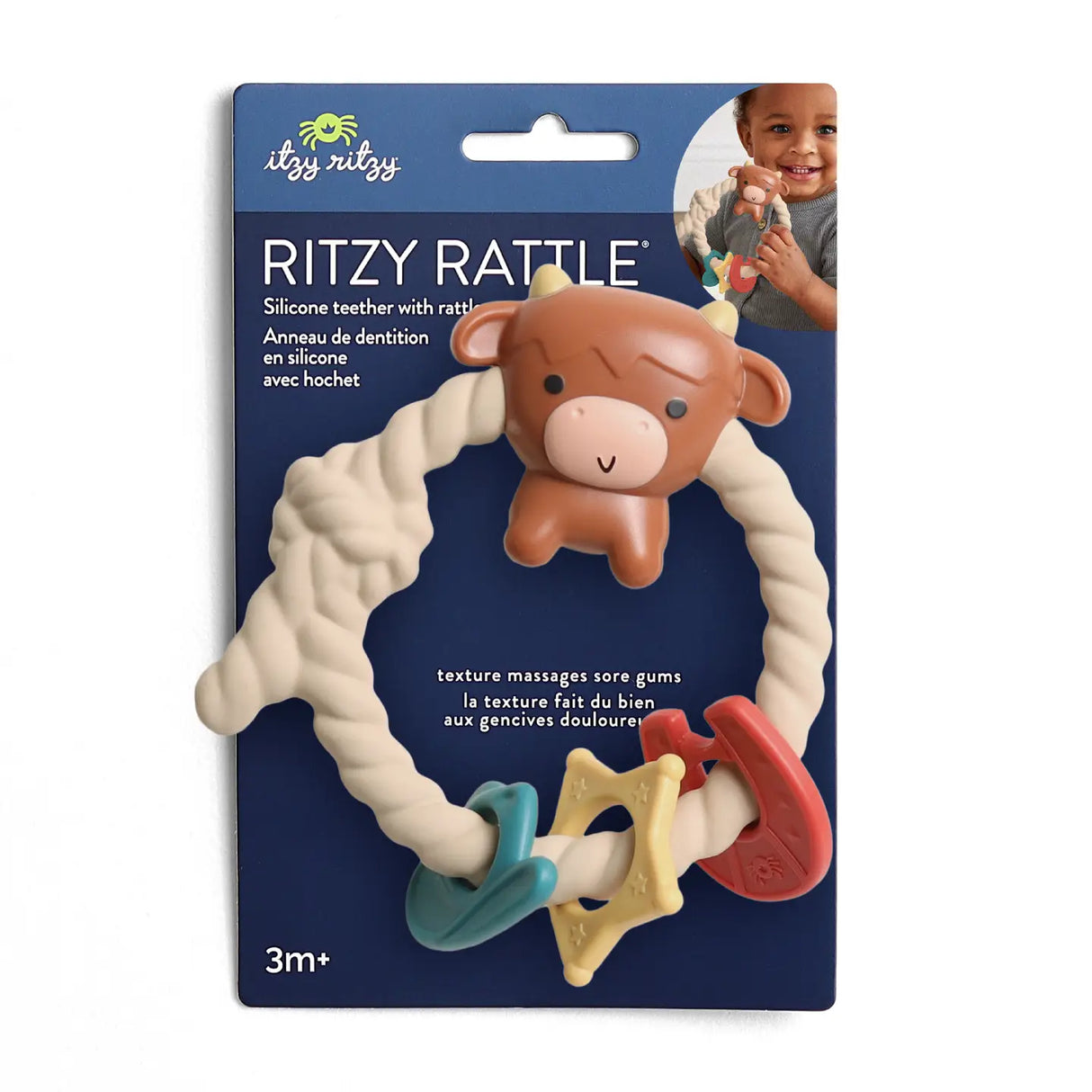Highland Cow Teether Rattle