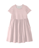 Pink Gingham Short Sleeve Toddler Dress
