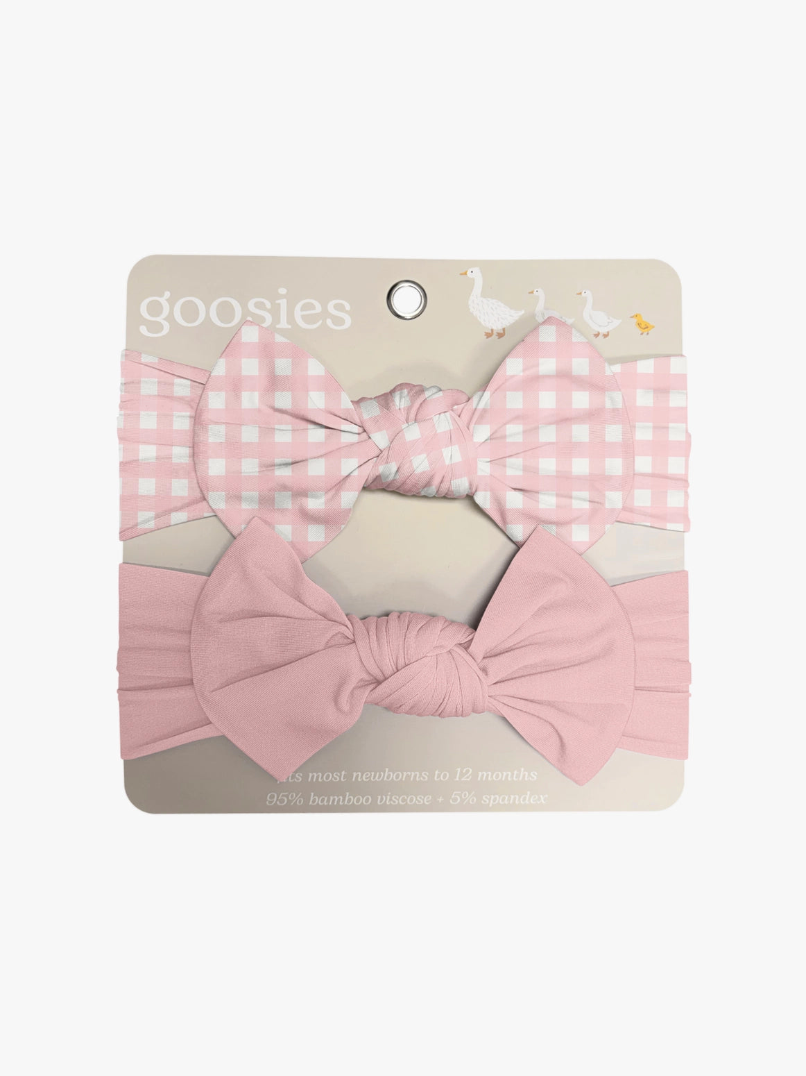 Cottage Pink Gingham Headband Set