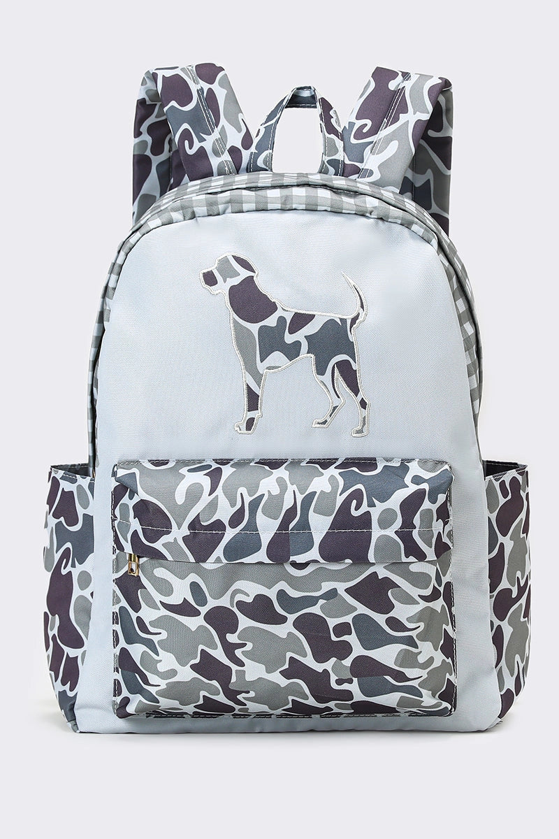 PRE ORDER - Camo Hunting Dog Backpack