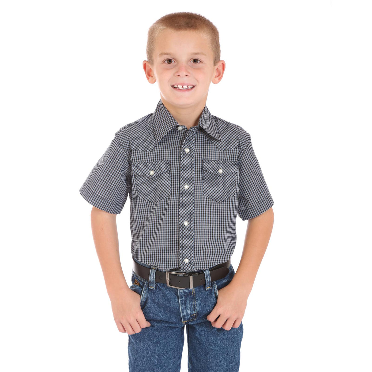 Boys Wrangler Retro Short Sleeve Assorted Pearl Snap