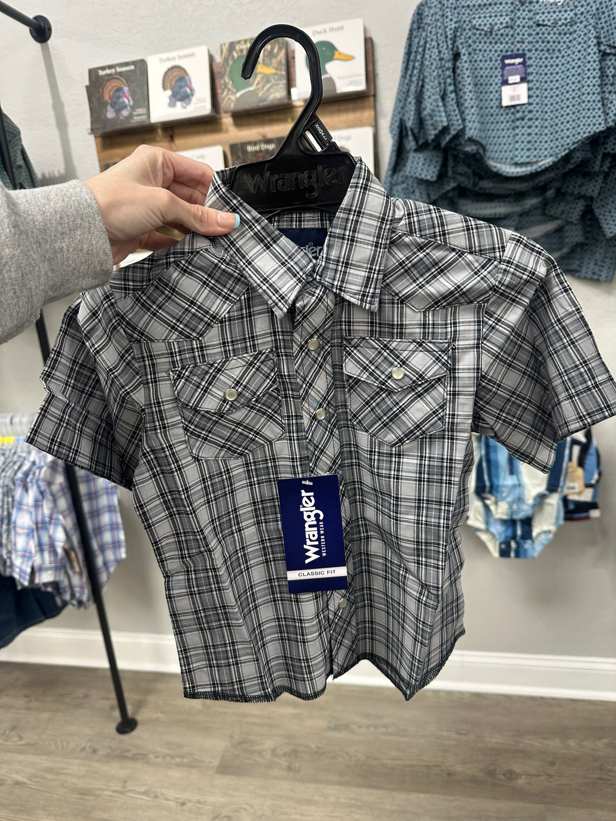 Boys Wrangler Retro Short Sleeve Assorted Pearl Snap