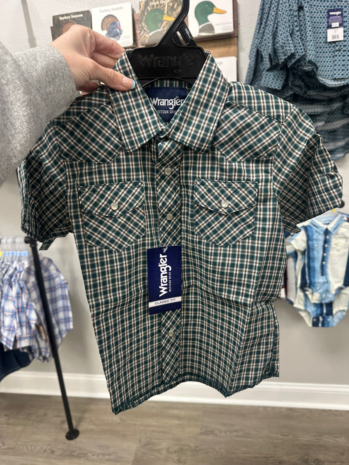 Boys Wrangler Retro Short Sleeve Assorted Pearl Snap