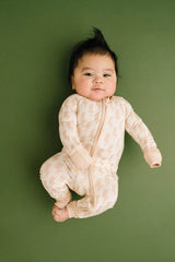 Neutral Lightening Bolt Bamboo Zipper PJ’s