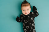 Onyx Smiley Face Bamboo Zipper PJ’s