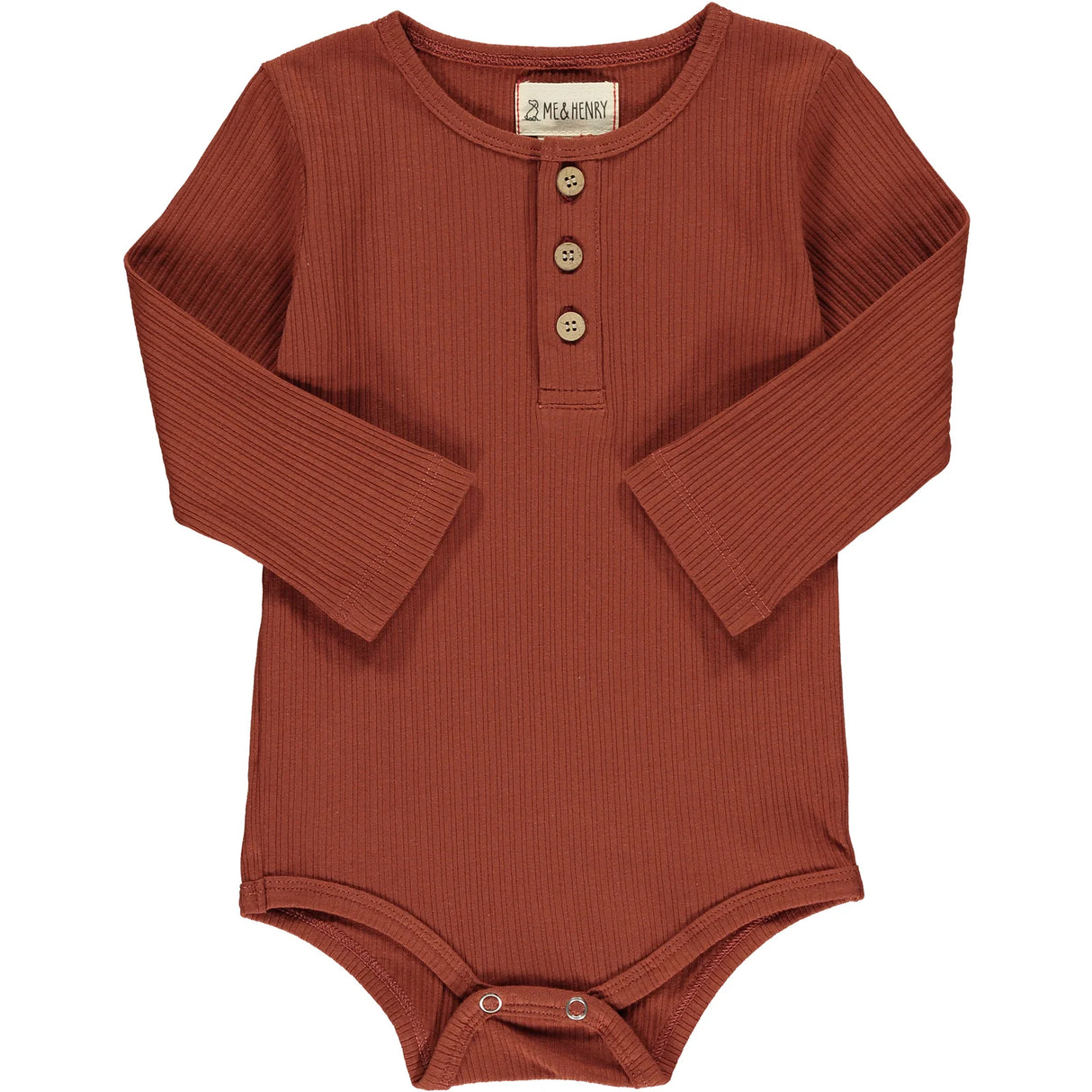 Rust Ribbed Onesie