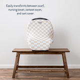 Taupe Checkerboard Mom Boss 4-in-1 Multi-Use Cover