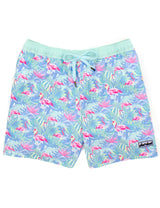 Shordees Swim Trunk Floral Flamingo