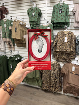 Double-Sided Photo & Baby Footprint Keepsake Ornament