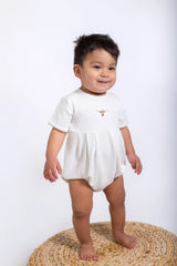 Longhorn Pip Embroidered Bubble Romper