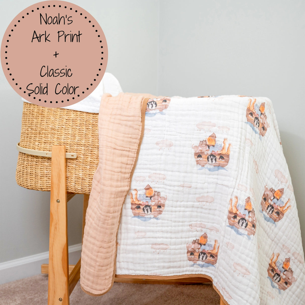 Noah’s Ark Cotton Muslin Quilt