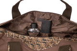 Mallard Brown Waxed Canvas Old School Camo Weekender Bag.