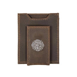 Maltese Cross Magnetic Leather Slim Wallet