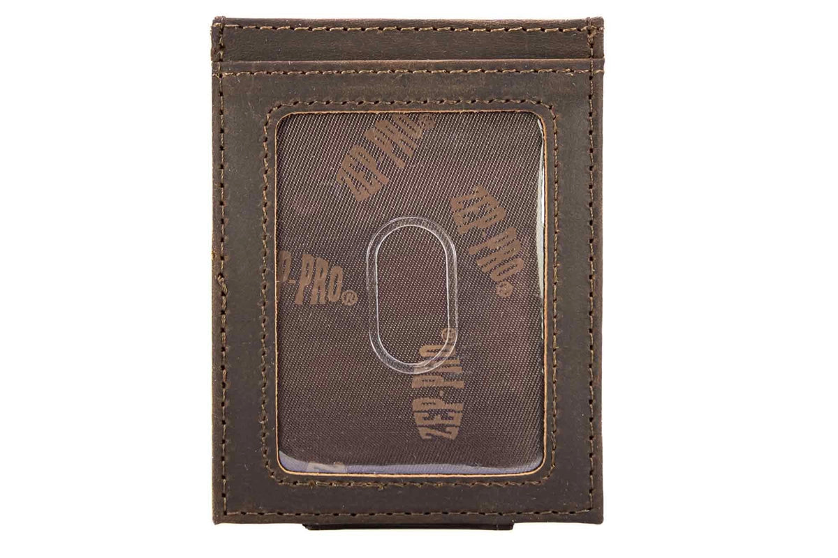 Maltese Cross Magnetic Leather Slim Wallet