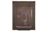 Maltese Cross Magnetic Leather Slim Wallet