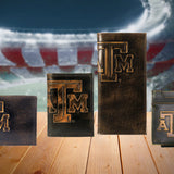 Texas A&M Aggies Burnished Leather Magnetic Front Pocket Wallet