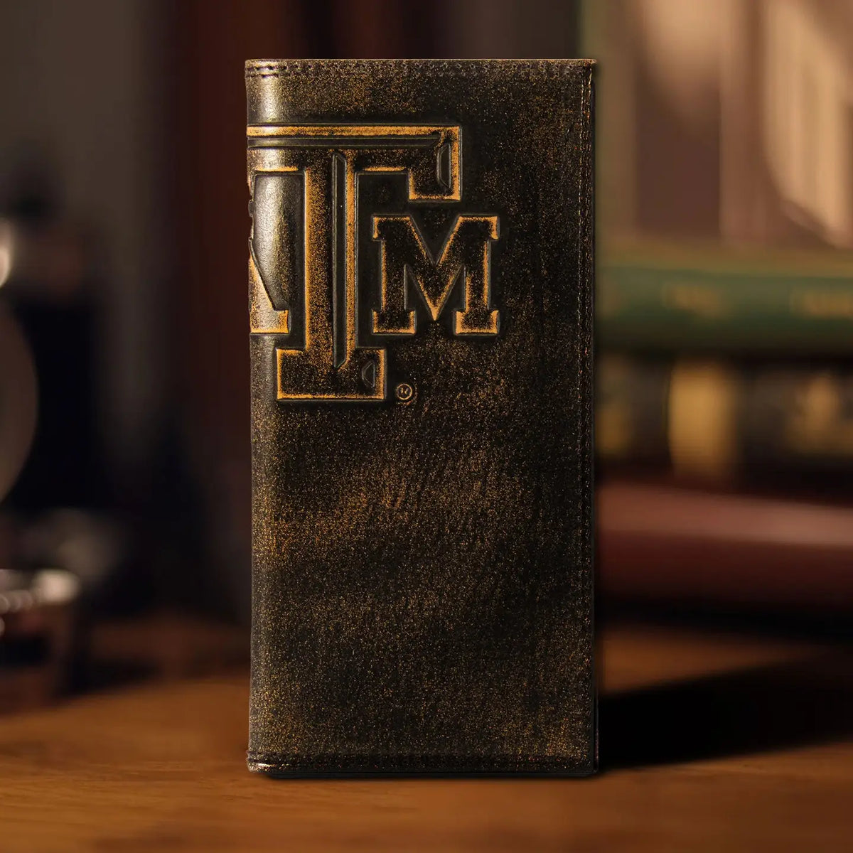 Texas A&M Aggies Burnished Leather Secretary Wallet