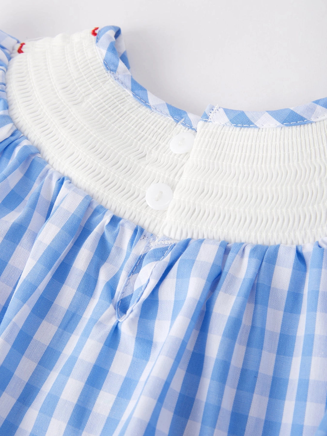 4th of July Flag Smocked Bubble Romper