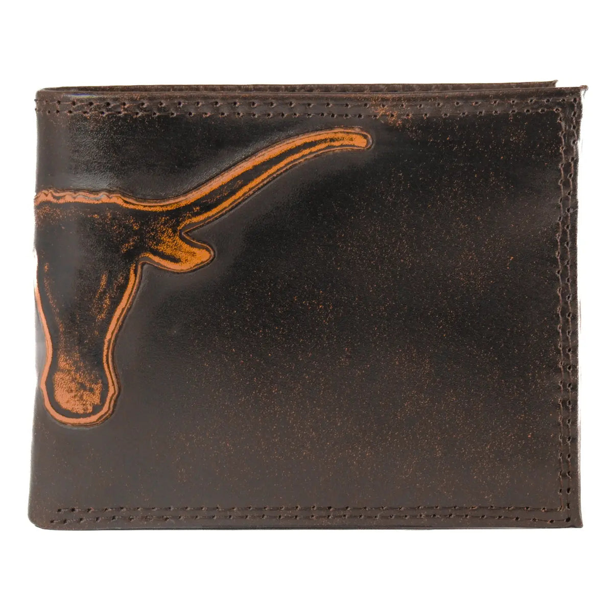 Texas Longhorns Burnished Leather Bifold Wallet