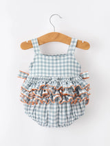 I Love Mama Smocked Ruffle Bubble