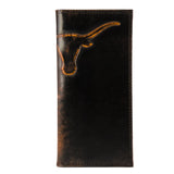 Texas Longhorns Burnished Leather Secretary Wallet