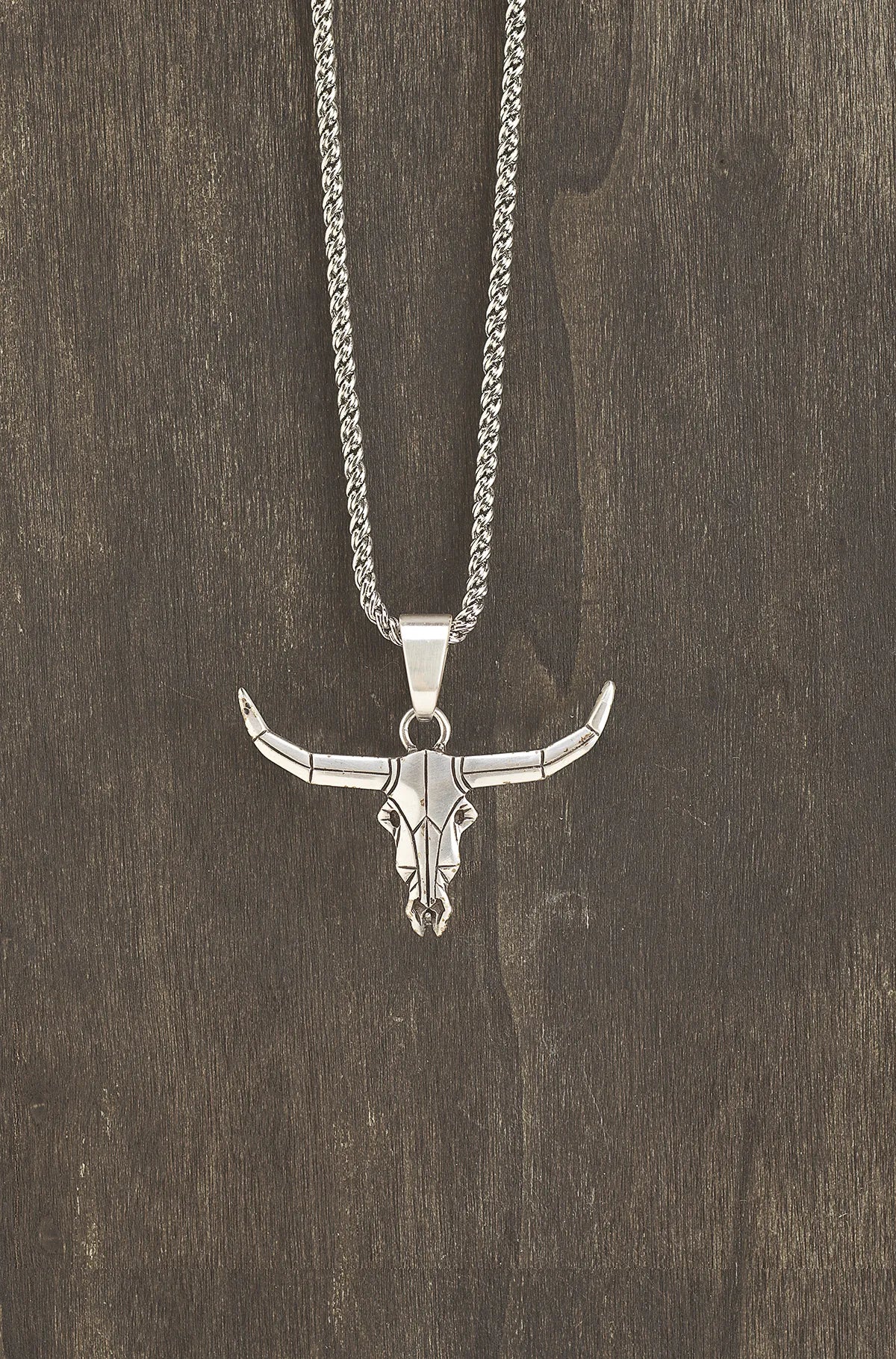 Men’s Geometric Skull 24” Chain