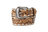 Hand Tooled Youth Aces Belt