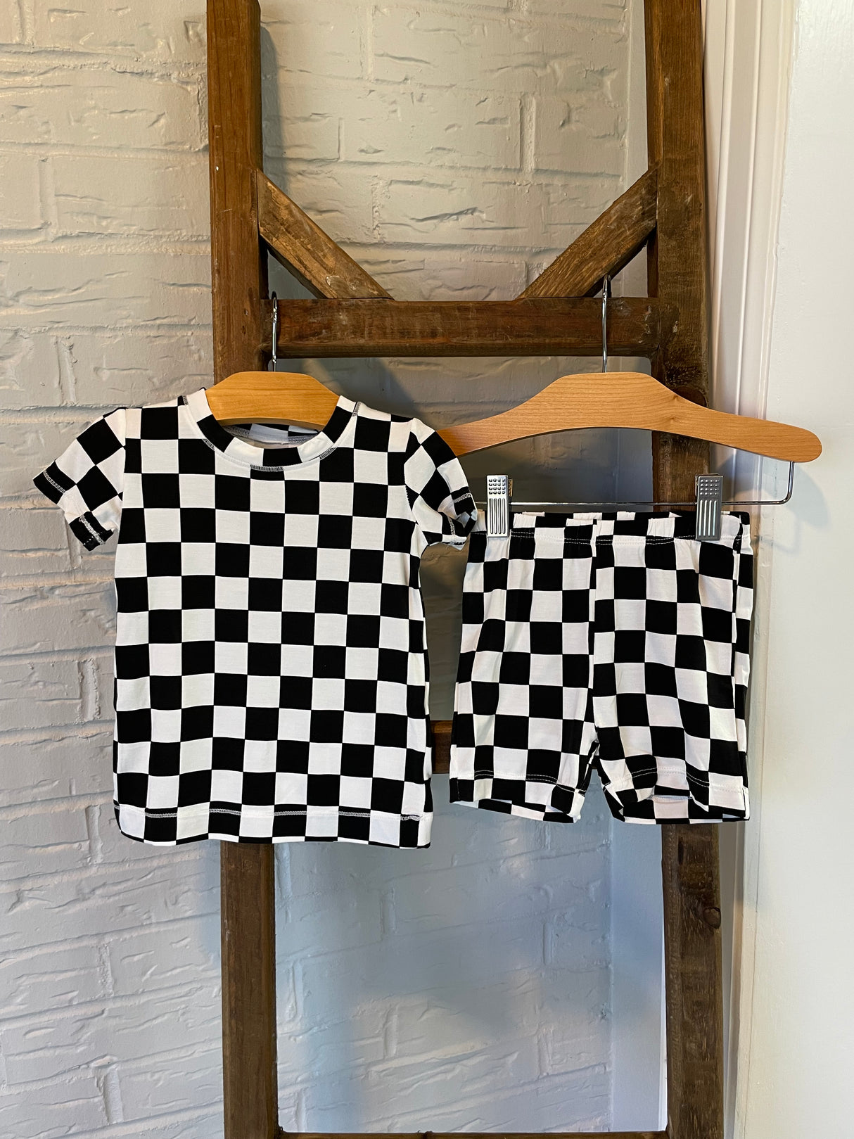 Checkerboard 2-Piece Short Set