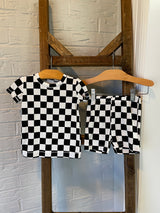 Checkerboard 2-Piece Short Set