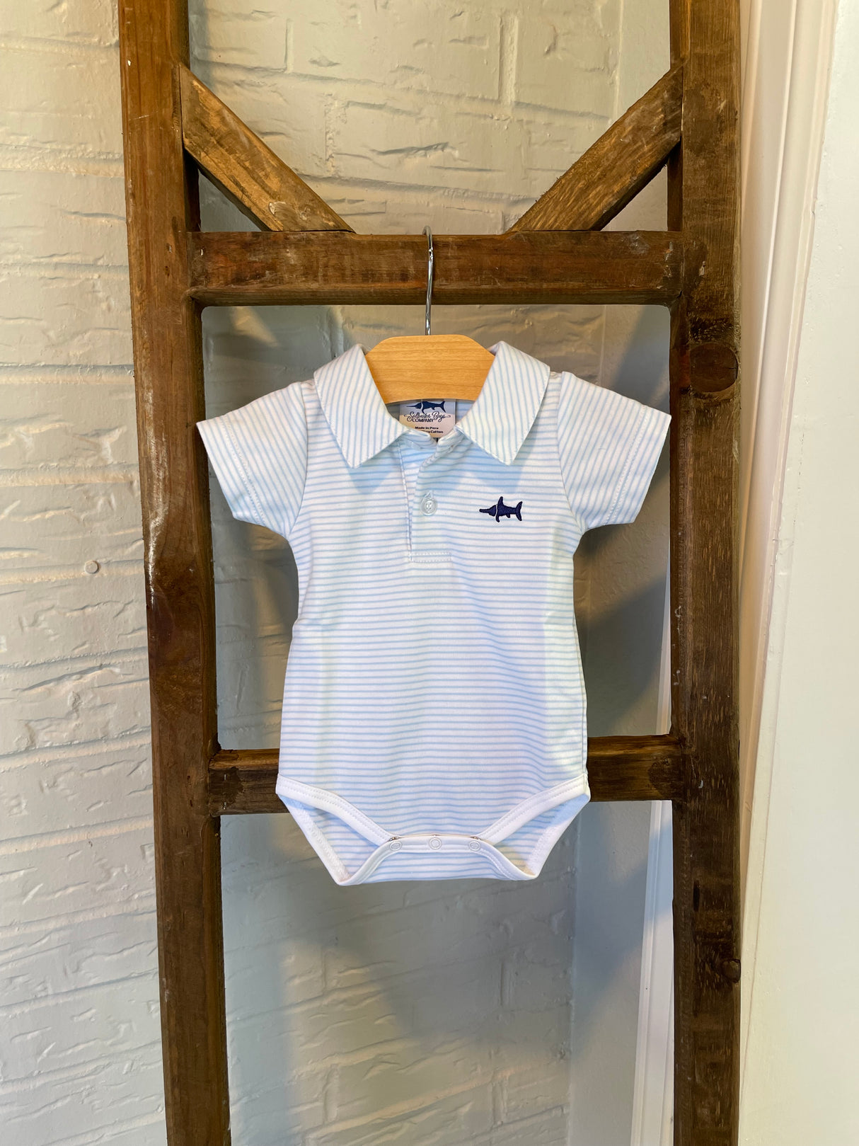 Blue Stripe Polo Onesiee