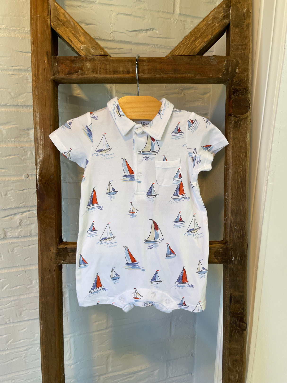 Sailboat Polo Shortie Romper