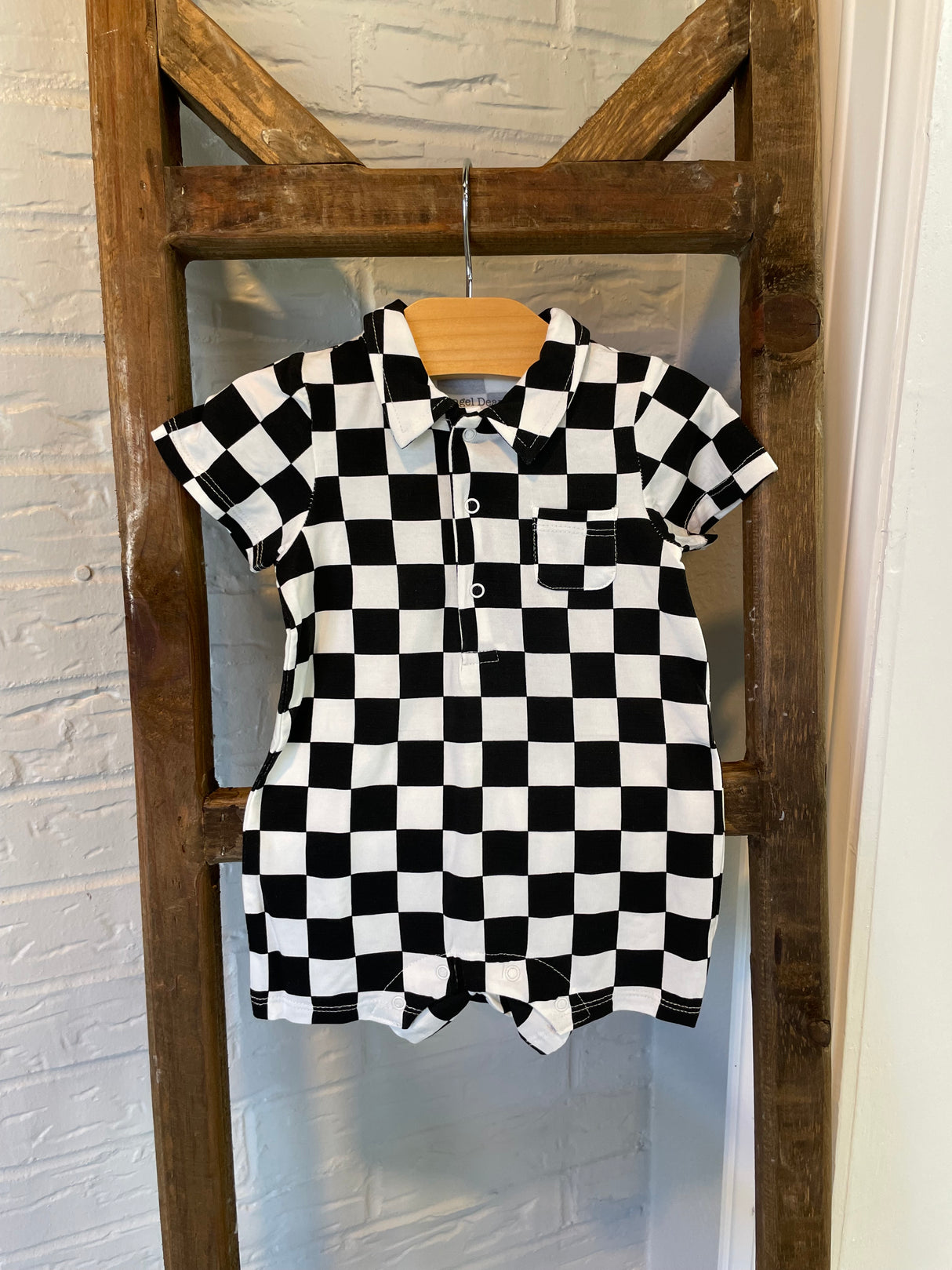 Checkerboard Polo Shortie Romper