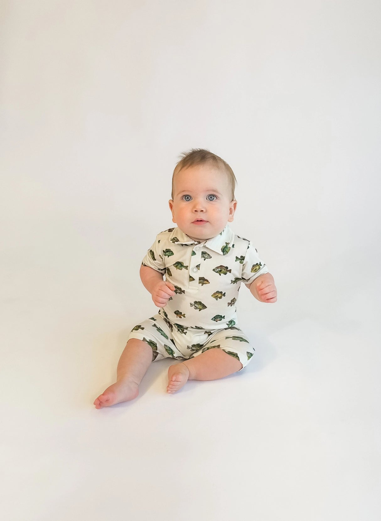 Freshwater Fish Bamboo Shortie Romper