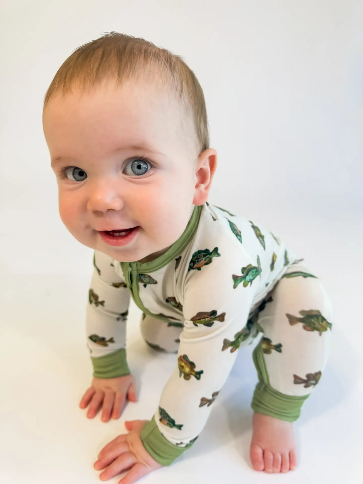 Freshwater Fish Bamboo 2-Way Zipper PJ’s
