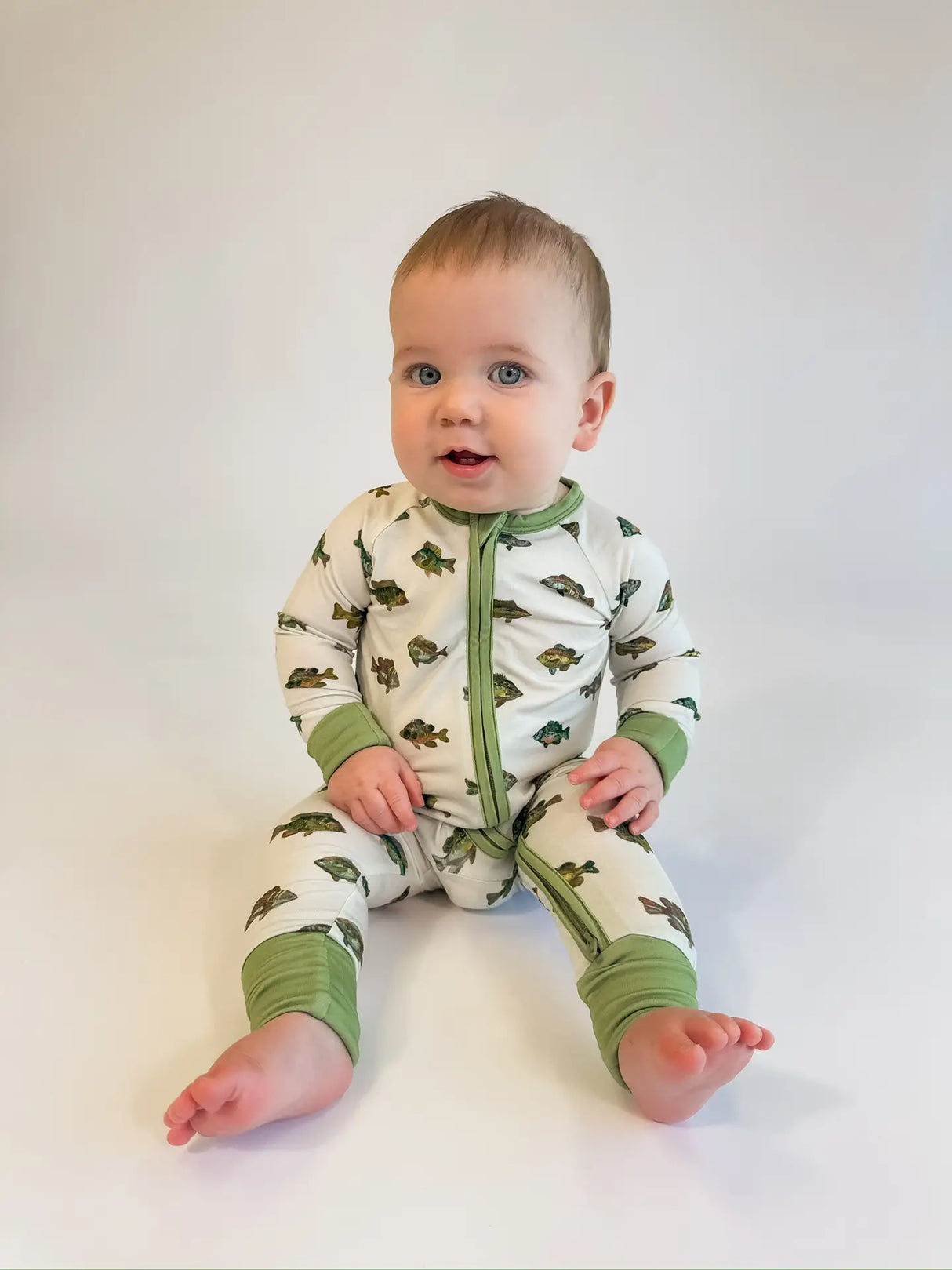Freshwater Fish Bamboo 2-Way Zipper PJ’s